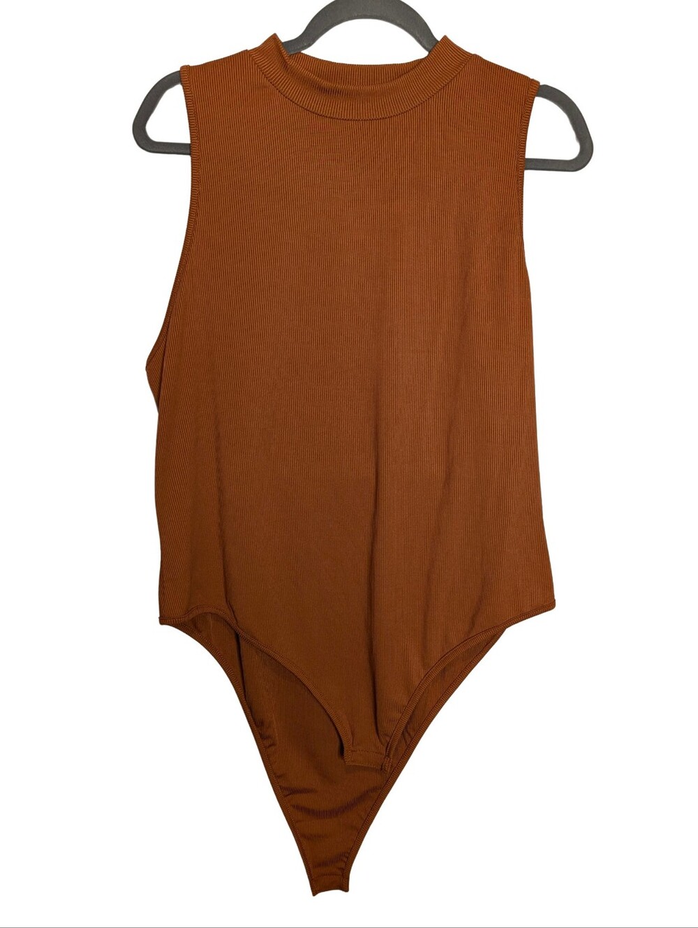 Sleeveless Ribbed Stretchy One-Piece Bodysuit. Size 4XL